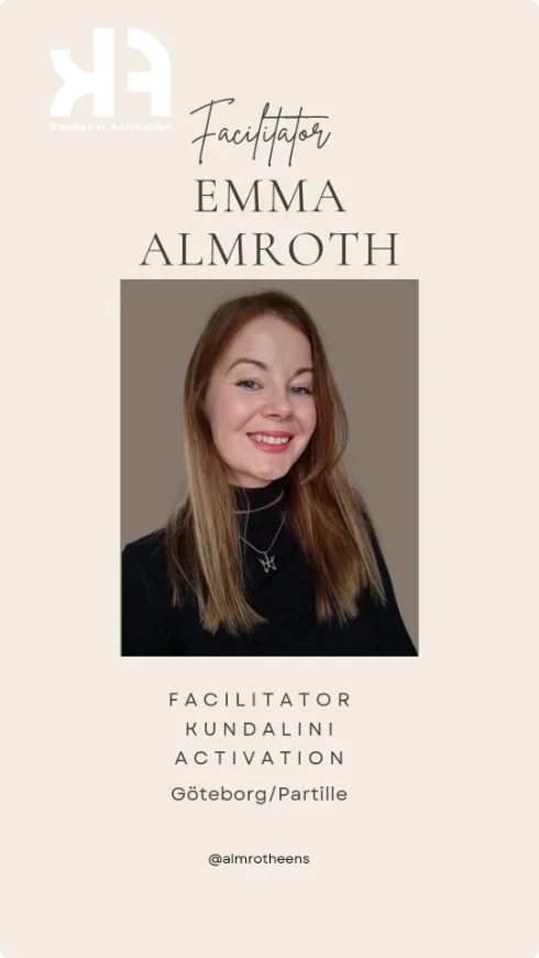 Emma Almroth — Facilitator Kundalini Activation, Göteborg/Partille. @almrotheens