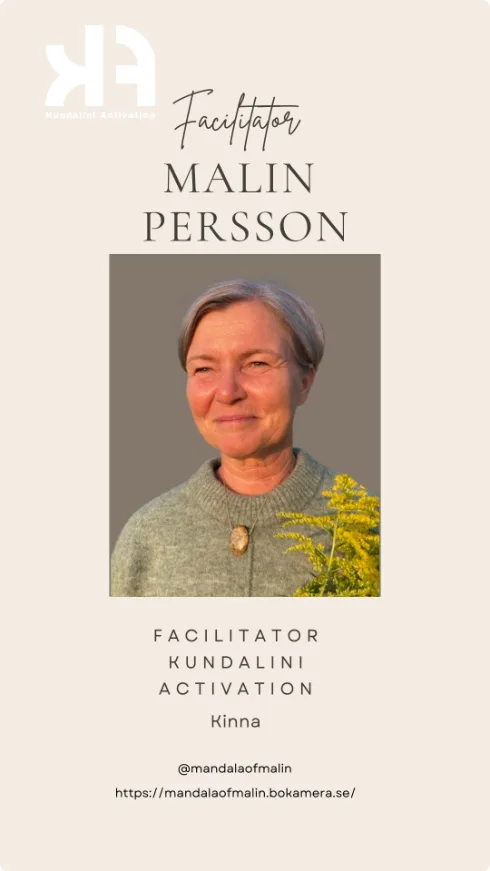 Malin Persson — Facilitator Kundalini Activation, Kinna. @mandalaofmalin, mandalaofmalin.bokamera.se